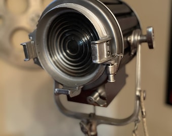 Vintage 1930s Mole Richardson Film Light, Restored Industrial