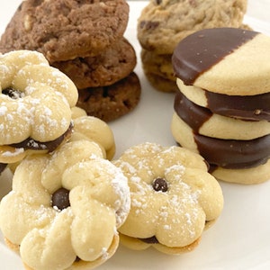 Ultimate Butter Cookie Sandwich, 2 dozen Cookies filled with delicious Belgium chocolate ganache. melt in your mouth image 9