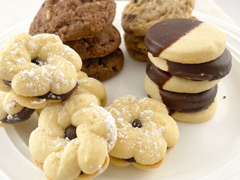 Ultimate Butter Cookie Sandwich, 2 dozen Cookies filled with delicious Belgium chocolate ganache. melt in your mouth image 9