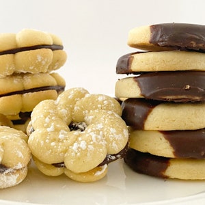 Ultimate Butter Cookie Sandwich, 2 dozen Cookies filled with delicious Belgium chocolate ganache. melt in your mouth image 6