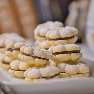 Ultimate Butter Cookie Sandwich, 2 dozen Cookies filled with delicious Belgium chocolate ganache. melt in your mouth image 3