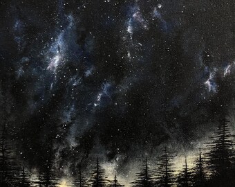 Night Sky Painting Etsy Night Sky Painting Etsy
