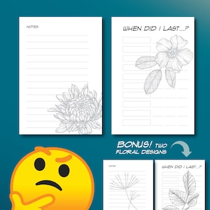 Floral &quot;When did I last...&quot; PRINTABLE | Personal Rings