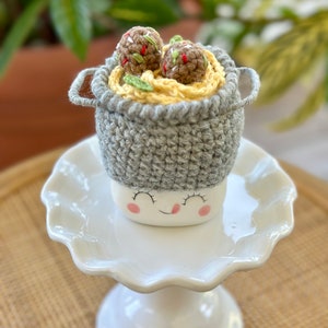 Caneca de Marshmallow Chapéu Caldeirão de Espaguete e Almôndegas (caneca não inclusa)