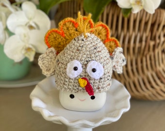 Gehäkelter Truthahn Marshmallow Becher Hut - Thanksgiving Decor