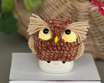 Marshmallow Owl Hat für Tasse (Tasse nicht inklusive)