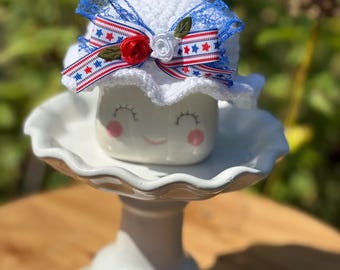 Chapéu de caneca de marshmallow patriótico (caneca não incluída)