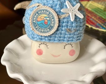 Marshmallow Tasse Hut — "Let's Go to the Beach" (Tasse nicht enthalten)
