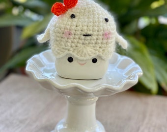 Marshmallow Tasse Hutgeist mit Schleife (Becher nicht enthalten)