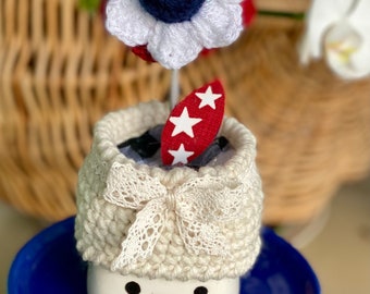 Marshmallow Mug Hat patriotic ( mug not included )