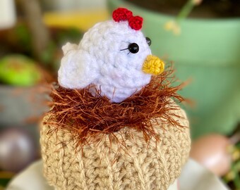Taza de malvavisco con forma de nido de pollo