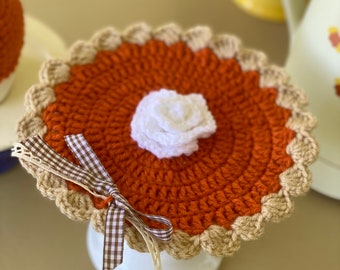 crochet pumpkin pie, decoration (unity)