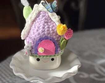 Sombrero de taza para malvaviscos, casa de Pascua encantada (taza no incluida)