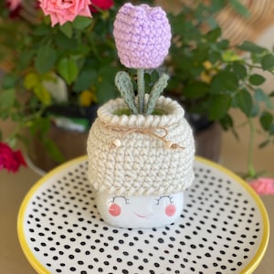 Tampa de caneca de marshmallow verão tulipa lilás