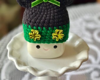 Marshmallow mug hat Minnie Saint Patrick,( mug not included)