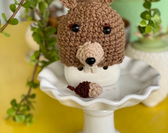 Eichhörnchen Marshmallow Becher gehäkelt