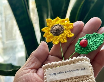 Imán para refrigerador, decoración de cocina, floreros tejidos a crochet, con frases, temas motivacionales, regalo para amigos, cumpleaños, boda,