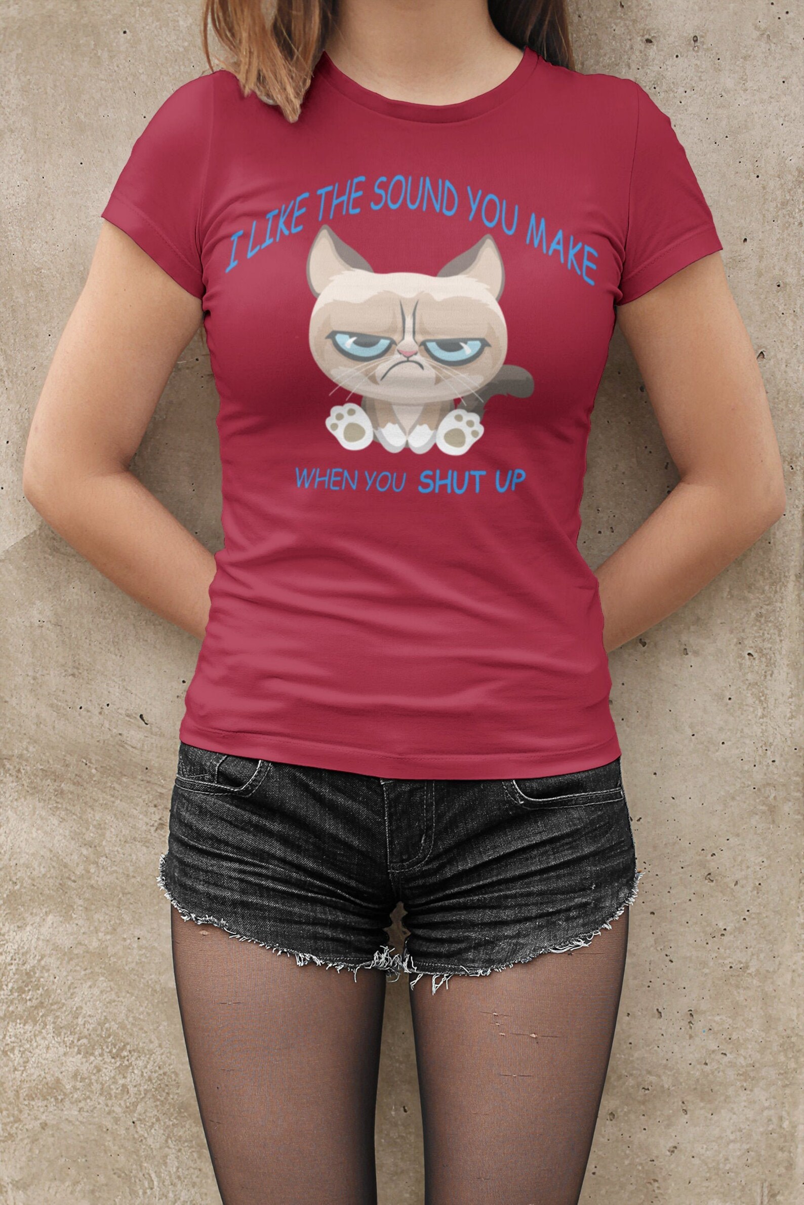 Meow Cat Funny Cat Shirt Introvert Funny T Shirt Grumpy Etsy
