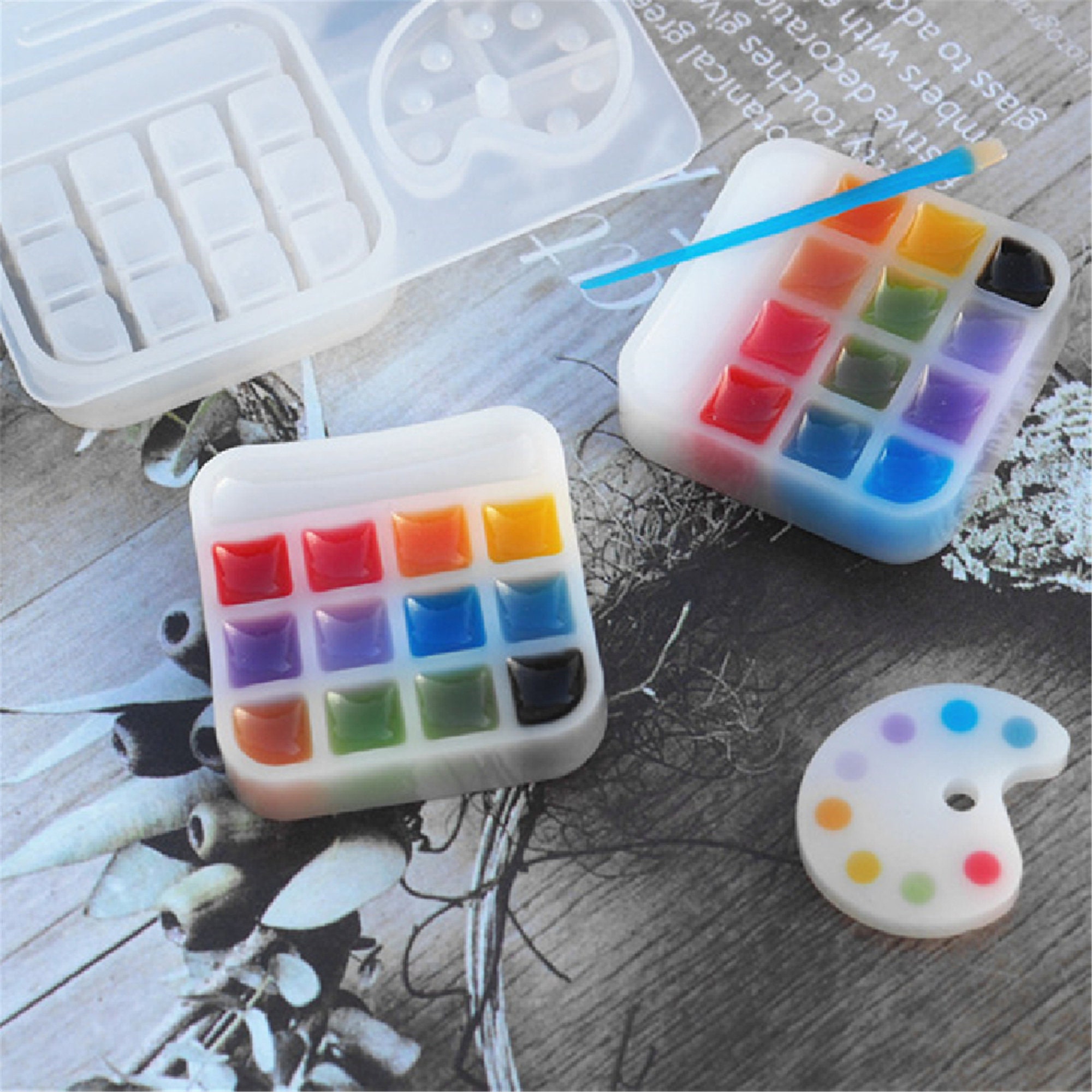 Paint Tray Mold Brush Mold Painting Paint Box Mold Silicone Etsy