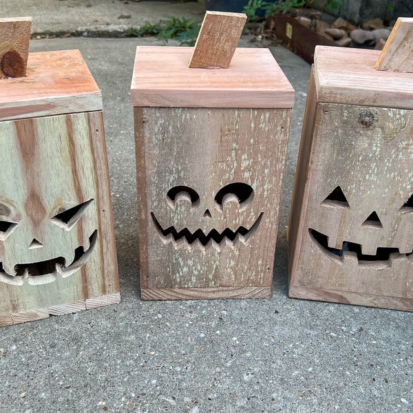 Wooden Jack O Lantern Box - Etsy