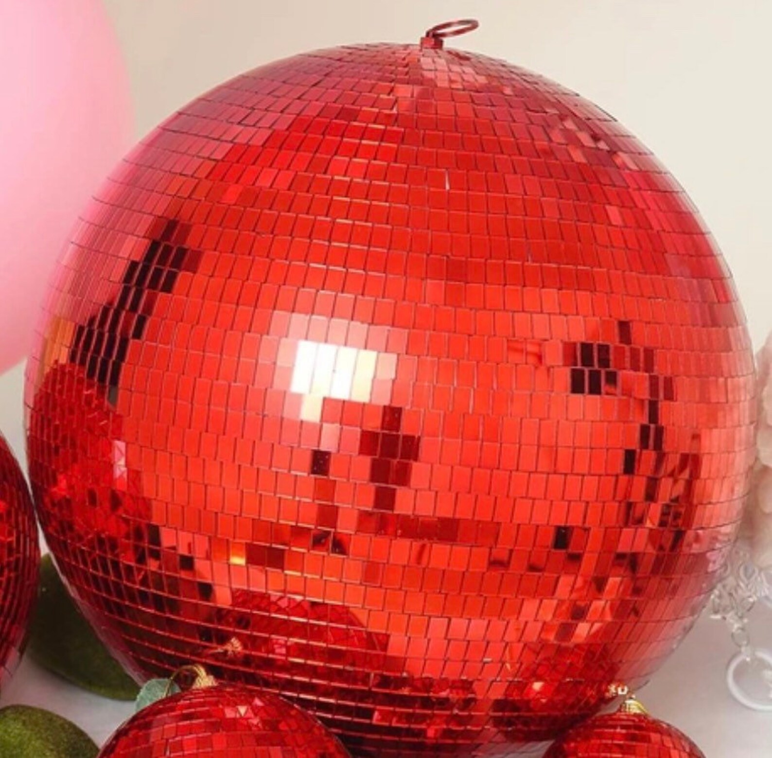 6 Disco Ball/ Mirror Ball Hanging Planter Made of Styrofoam Etsy