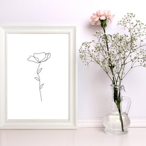Minimal Line Botanical Print
