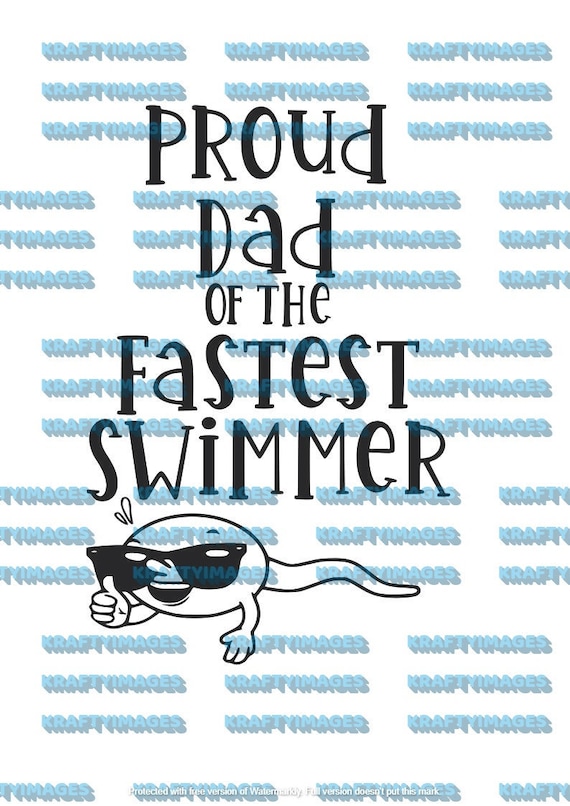 Proud Dad Of The Fastest Swimmer Father S Etsy Finland