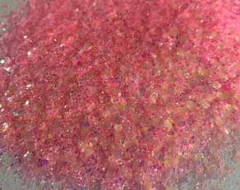 Guava/fruit series/translucent/cheat glitter/pink