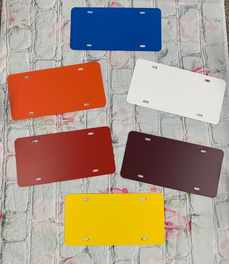 Sturdy Plastic License Plates Personalized Plastic License Etsy