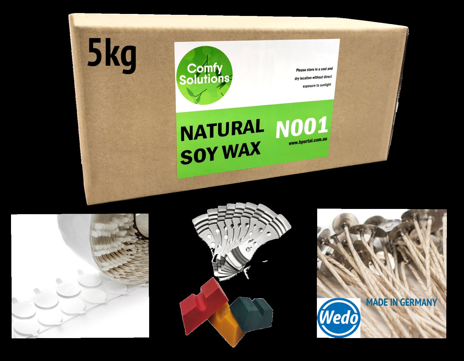 Golden Brands Natural Soy Wax Flakes 464 1 KG, 5KG Candle Making Supplies 