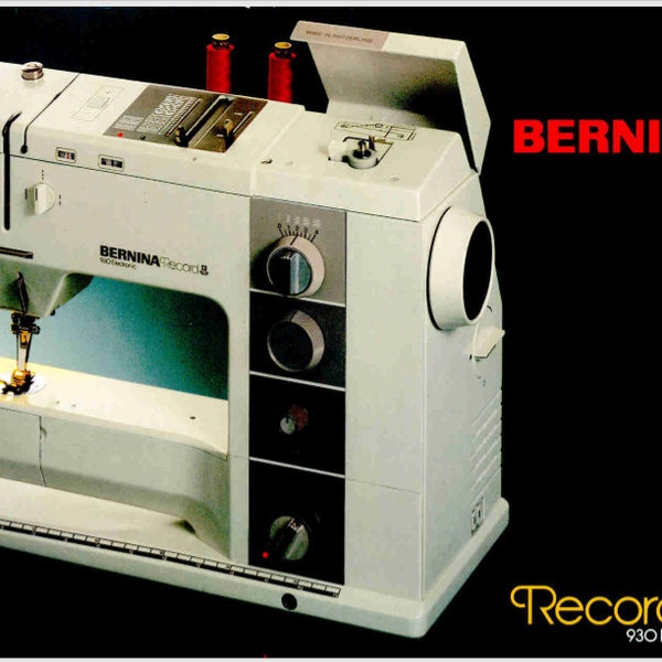 Manual del propietario de la máquina de coser electrónica Bernina 930 Record (descarga instantánea en PDF)