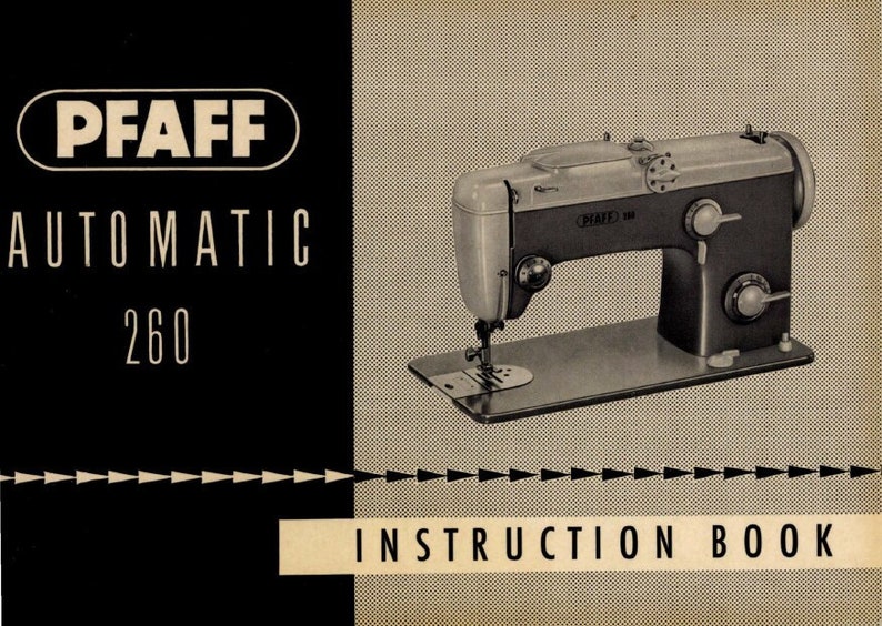 Pfaff 260 Sewing Machine Owners Manual Digital Download Etsy