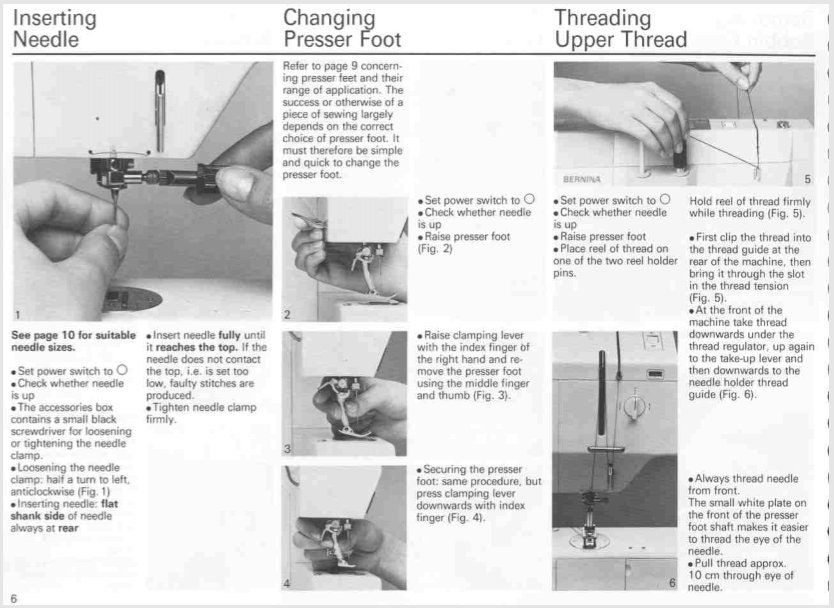 Bernina 930 Record Electronic Sewing Machine Owners Manual instant PDF