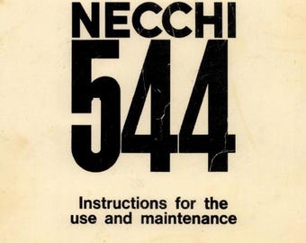 Necchi Lydia 544 Sewing Machine Manual PDF, Necchi Lydia 544