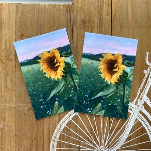 Art sticker: sunflower sunset