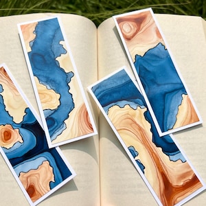 Topographie du Grand Canyon | Marque-page aquarelle originale