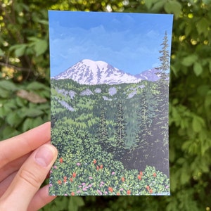 Carte postale d’art : Fleurs sauvages plus pluvieuses