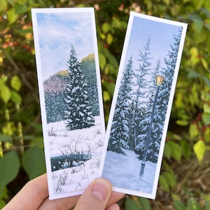 Cozy Winter Bookmarks | Printed art bookmarks