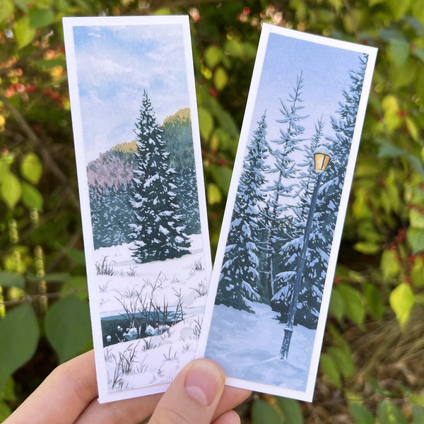 Cozy Winter Bookmarks | Printed art bookmarks