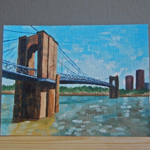 Roebling Bridge | Original oil painting on canvas paper