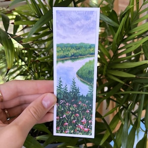 Mountain and River Wildflowers | Printed Art Bookmark - Etsy