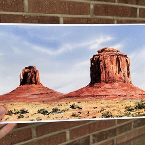 Art Print: Monument valley watercolor painting