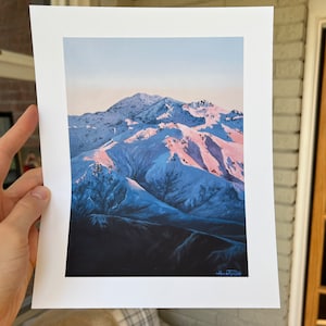 Art Print: Alpenglow original oil painting