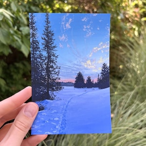 Cartão Postal Artístico: Tundra do Norte