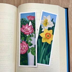 Spring Flowers | Printed art bookmark