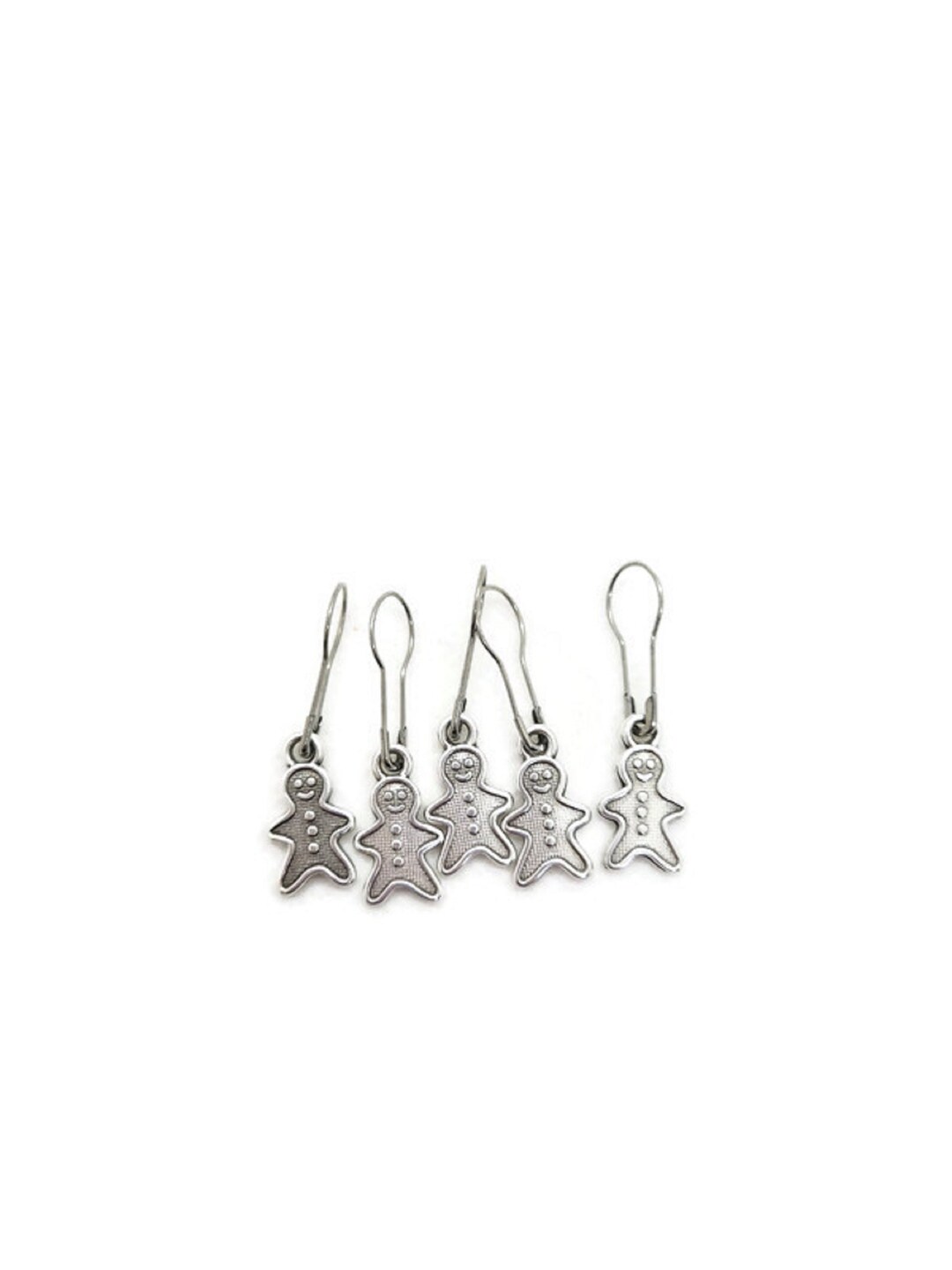 Stitch Marker Gingerbread Man Stitch Marker Metal Etsy