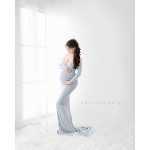 Backlit Window Digital OVERLAY, White Curtains, Maternity Photography