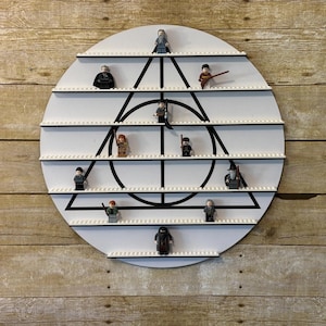 Deathly Hallows Handmade Mini Figure Display - Holds Over 70 Mini Figs (18x18)