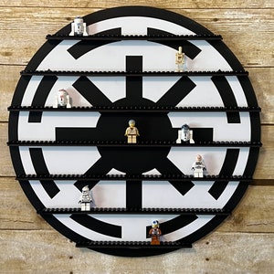 Republic Logo SW Handmade Mini Figure Display Shelf: Holds 70+ Figures (18inx18in)