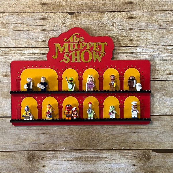 Mini figura hecha a mano The Muppet Show Stage Display - Capacidad para 24 mini higos (16 x 11,25)